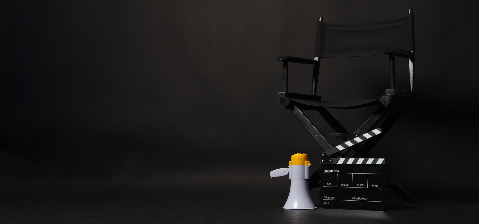 Director's Chair, Clapperboard, and Megaphone