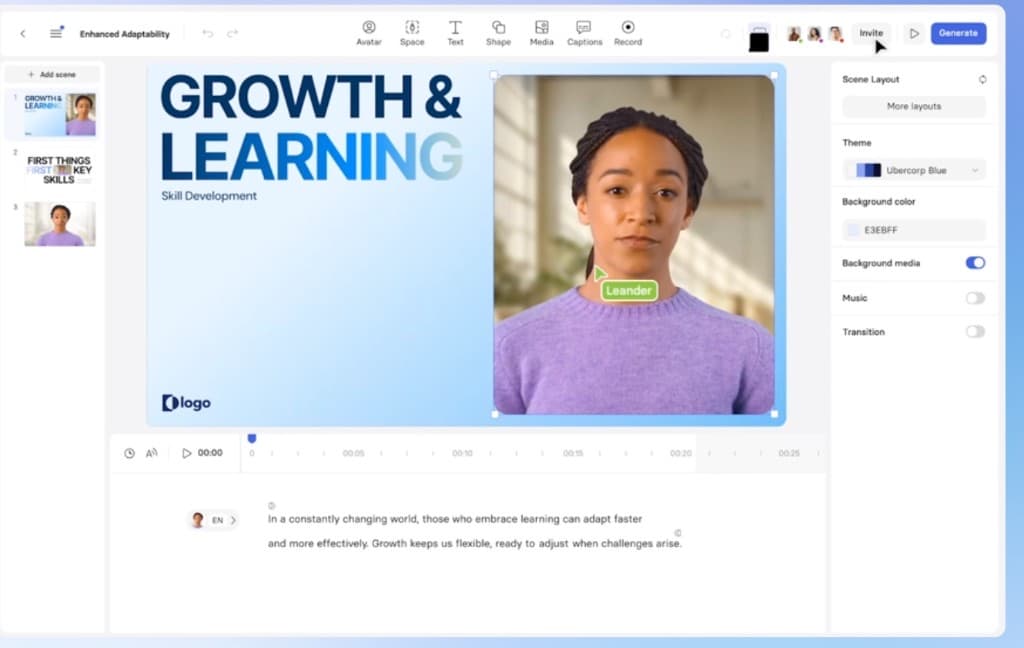AI-led video updates in dozens of languages—fast changes, no studio day every time